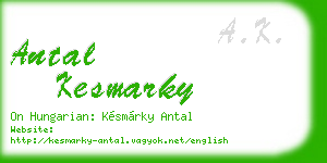 antal kesmarky business card